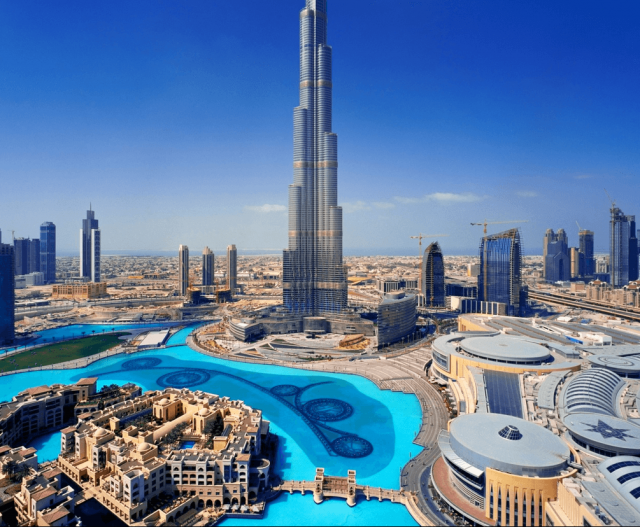 Бурдж-Халифа Дубай отели с видом на башню