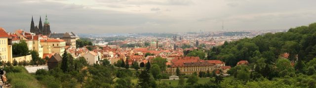 красивый вид на Прагу