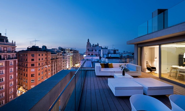 апартаменты с террасой с видом на Мадрид